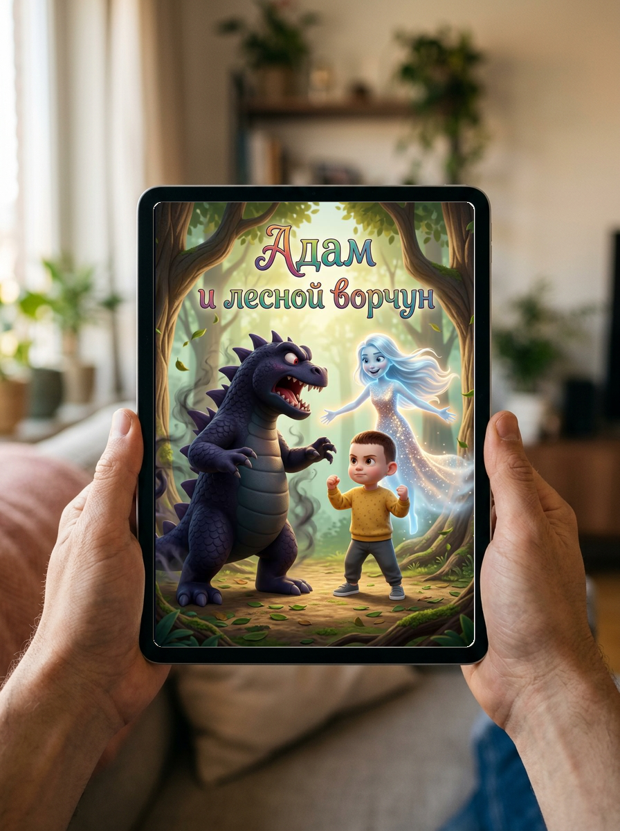 Книга на экране планшета